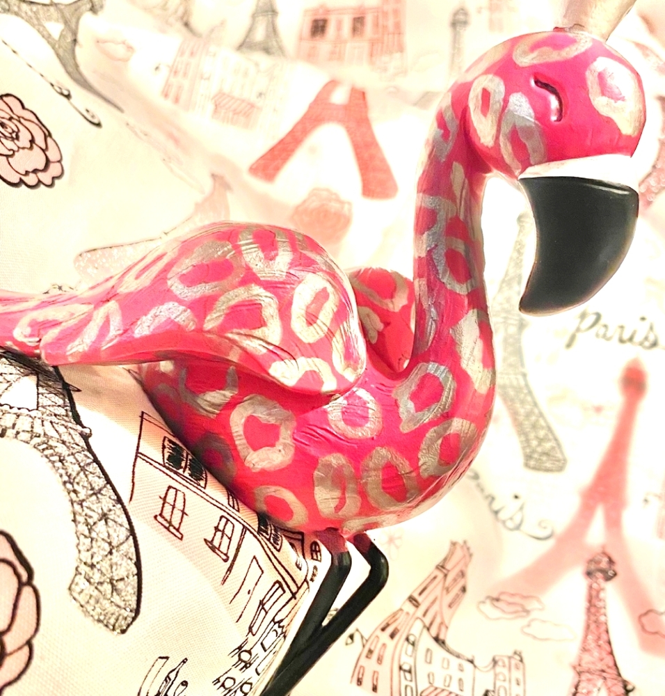 The Pink Leopard Flamingo. Meet your Posher, Tina